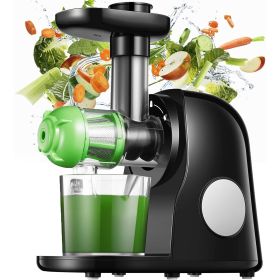 Masticating Juicer Machines; Slow Cold Press Juicer with Reverse Function; High Juice Yield; Easy Clean with Brush; Recipes for High Nutrient Fruits a