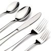 Silverware Set; 45 Piece Stainless Steel Flatware Cutlery Set Service for 9; Include Knife Fork Spoon; Stylish Mirror Finish; Dishwasher Safe Perfect