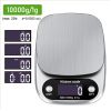 Supermarket Kitchen Scales Stainless Steel Weighing For Food Diet 22lb(1oz) Balance Measuring LCD Precision Electronic Vegetable Mark; Postal Scales/d