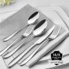 Silverware Set; 45 Piece Stainless Steel Flatware Cutlery Set Service for 9; Include Knife Fork Spoon; Stylish Mirror Finish; Dishwasher Safe Perfect