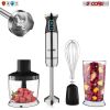 5 Core Immersion Portable Hand Blender 5-In-1 500W Handheld 8 Variable Powerful Stainless Steel with Electric Whisker;  2-Blades 860ml Food Processor;