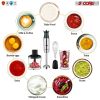 5 Core Immersion Portable Hand Blender 5-In-1 500W Handheld 8 Variable Powerful Stainless Steel with Electric Whisker;  2-Blades 860ml Food Processor;