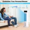 3-in-1 Portable Evaporative Cooler Fan Humidifier w/ Remote Control;  12H Timer;  3 Wind Speeds;  3L Water Tank