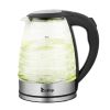 ZOKOP American Standard HD-1858L 1.8L 110V 1100W Electric Kettle Stainless Steel High Quality Borosilicate Glass Seven Colors Of Lights