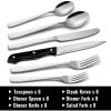 48-Pieces Silverware Set Stainless Steel Flatware Cutlery Utensil Set Spoons and Forks Knife Dishes Set