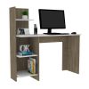 Vilna 120 Writing Desk ; Four Shelves -Light Oak / White