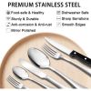 48-Pieces Silverware Set Stainless Steel Flatware Cutlery Utensil Set Spoons and Forks Knife Dishes Set