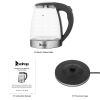 ZOKOP American Standard HD-1858L 1.8L 110V 1100W Electric Kettle Stainless Steel High Quality Borosilicate Glass Seven Colors Of Lights