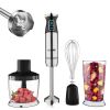 5 Core Immersion Portable Hand Blender 5-In-1 500W Handheld 8 Variable Powerful Stainless Steel with Electric Whisker;  2-Blades 860ml Food Processor;