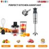 5 Core Immersion Portable Hand Blender 5-In-1 500W Handheld 8 Variable Powerful Stainless Steel with Electric Whisker;  2-Blades 860ml Food Processor;