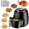 7.6 Qt. Air Fryer Capacity Expansion Rack Cake Pan 1700W Digital Screen Cook Well in Black