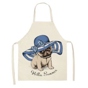 Cartoon Puppy Sleeveless Apron Home Daily Use (Option: W 02521-68x55cm)