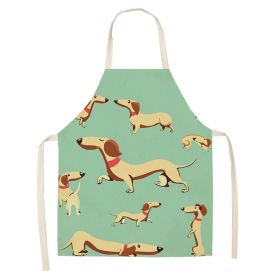 Cartoon Puppy Sleeveless Apron Home Daily Use (Option: W 02503-47x38cm)