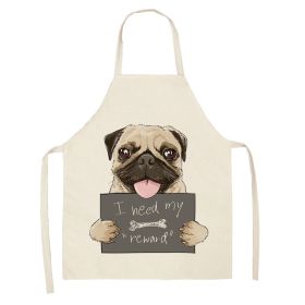 Cartoon Puppy Sleeveless Apron Home Daily Use (Option: W 02525-47x38cm)