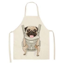 Cartoon Puppy Sleeveless Apron Home Daily Use (Option: W 02523-47x38cm)