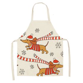 Cartoon Puppy Sleeveless Apron Home Daily Use (Option: W 02504-68x55cm)