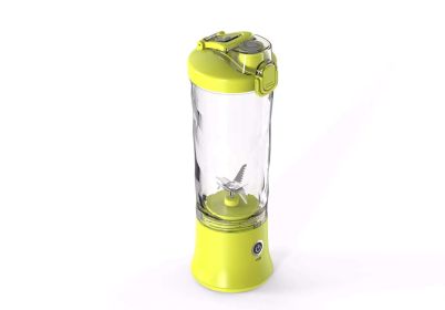 Dual-purpose Juicing Cup Juice Cup Small Portable Juicer Electric Mini Frying Juicer USB Rechargeable Blender (Color: Yellow)