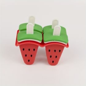 1pc Homemade Fruit Popsicles Molds; Ice Pop Molds; Easy Release Ice Cream Popsicle Molds; Reusable Popsicle Molds; BPA Free (Color: Watermelon)