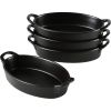 Set of 4 Oval 8"X5" Ceramic Lasagna Pans