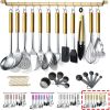 Kitchen Utensils Set 37 Pieces; Stainless Steel Cooking Utensils Set; Kitchen Gadgets Cookwarewith Hooks For Hanging Kitchen Tool Set