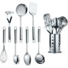 13 Piece Stainless Steel Kitchen Utensils Set with Utensil Holder