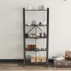 3/4/5-Tier Foldable Shelf;  Heavy Duty Metal Rack Storage Shelving Units with Wheels;  for Home Office Kitchen Garage