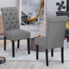 KBest Dining Chairs Set of 2 - Kitchen Dining Living Room Side Chairs Modern Upholstered Button Tufted Fabric Desk Chairs Stylish Kitchen Side Chairs