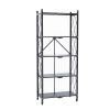 3/4/5-Tier Foldable Shelf;  Heavy Duty Metal Rack Storage Shelving Units with Wheels;  for Home Office Kitchen Garage