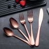 40 Piece Black Silverware Set Stainless Steel Titanium Black Plated Cutlery Set Spoon and Fork Cutlery Set Serving 8 Pieces