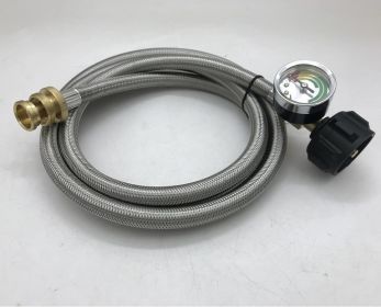 Propane Gas Connecting Pipe Stainless Steel Woven Wire Turn 1 Pound Portable Oven Connecting Port (Option: Small Silver Watch)