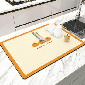 Kitchen Household Dining Table Table Wash-free Mat (Option: Good Persimmon Will Arrive-5080cm)