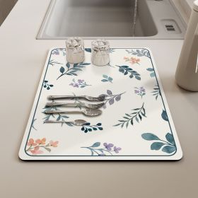 Kitchen Household Dining Table Table Wash-free Mat (Option: Blue Charm-5080cm)